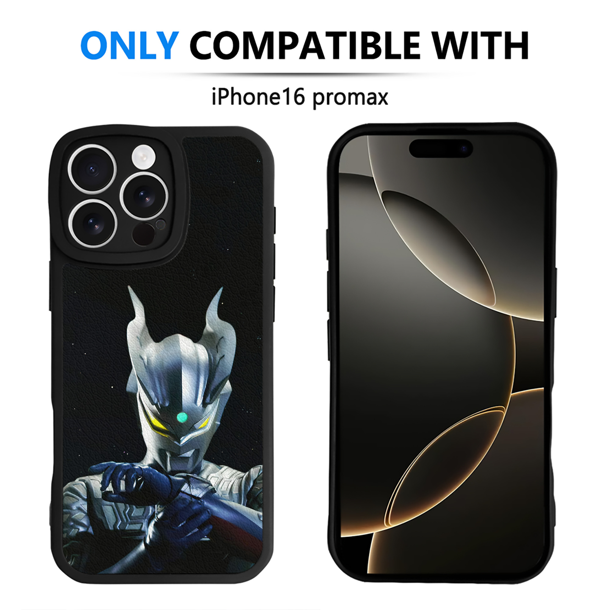 （画像用） ウルトラマン Ultraman 【iPhone 16シリーズ対応】シリコンスマホケース（レザー調） 材質：シリコン